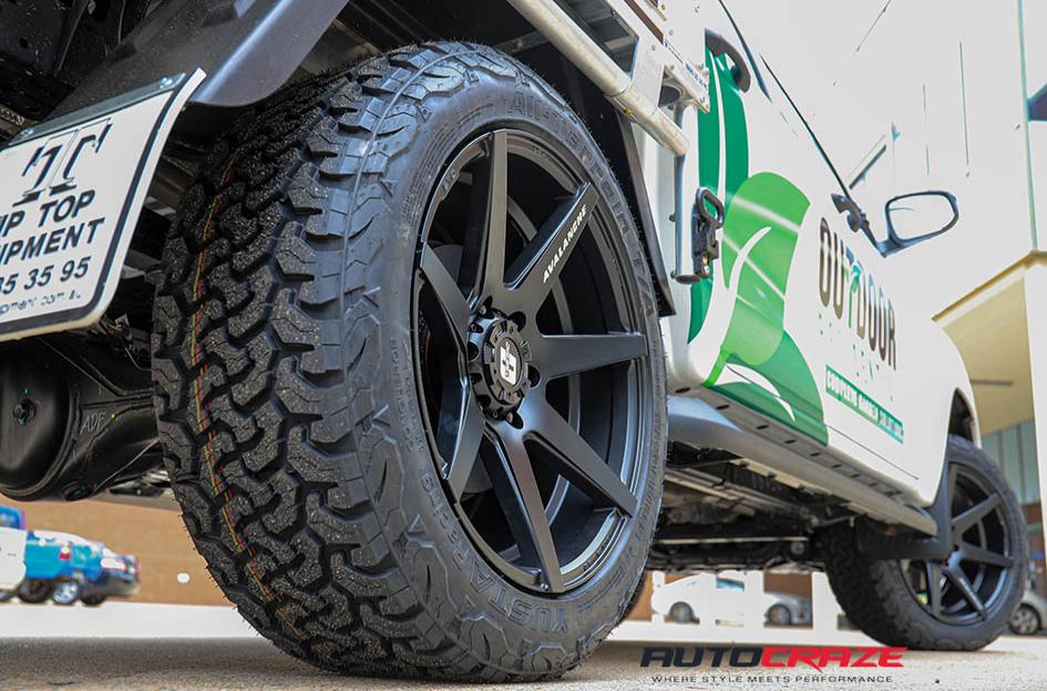 TOYOTA HILUX 4WD AVALANCHE MATTE BLACK MILLED FONT